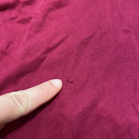 Girl’s Size M(7/8) Cold Shoulder Burgundy Long-Sleeve Cotton Blend Dress - Picture 4 of 4